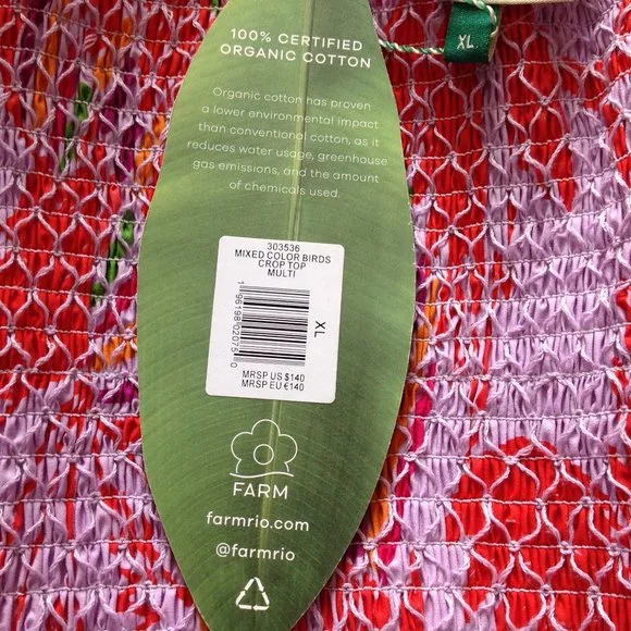 FARM Rio Mixed Color Birds Crop Top - Picture 14 of 15